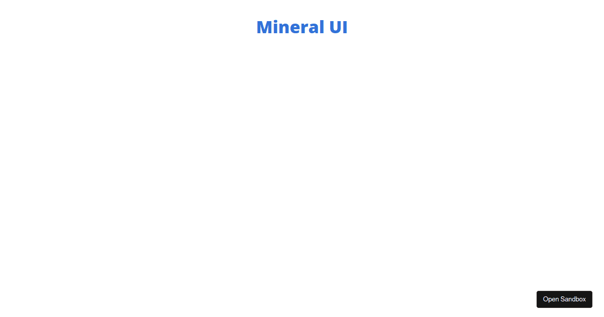 Mineral UI Starter - Codesandbox