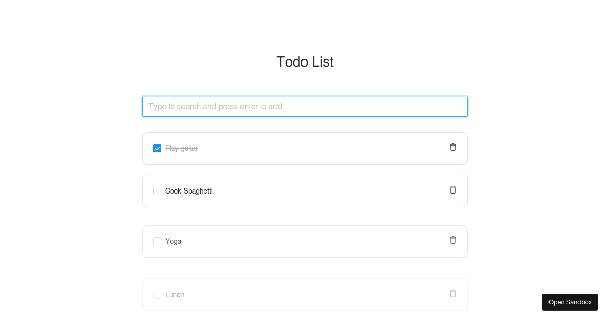 FP Todo Demo - Animated (forked) - Codesandbox