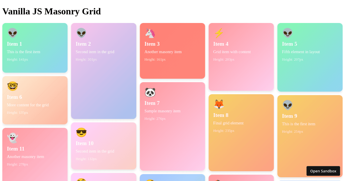 masonry-snap-grid-layout - Codesandbox