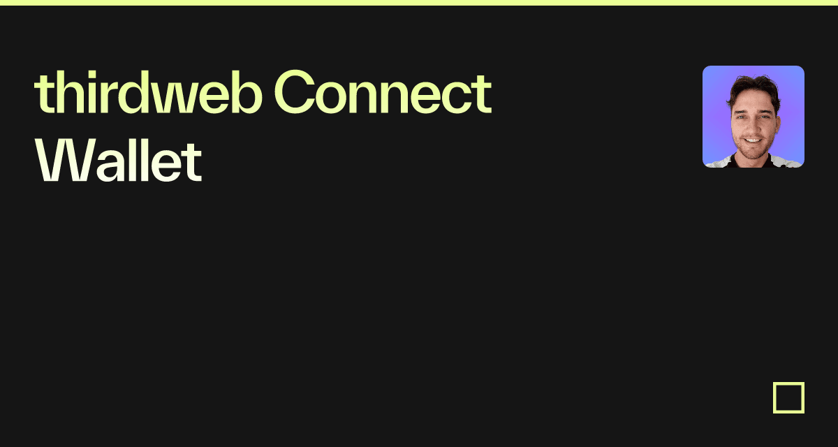 thirdweb Connect Wallet - Codesandbox