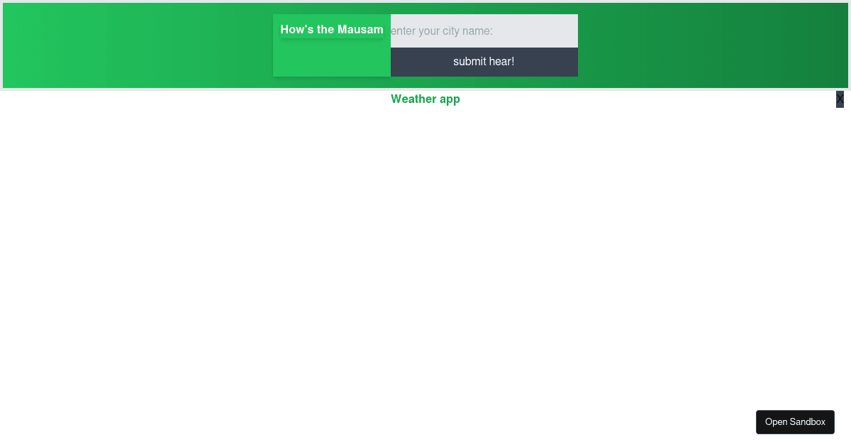 react - Codesandbox