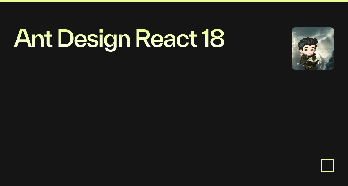 Ant design react 18 codesandbox