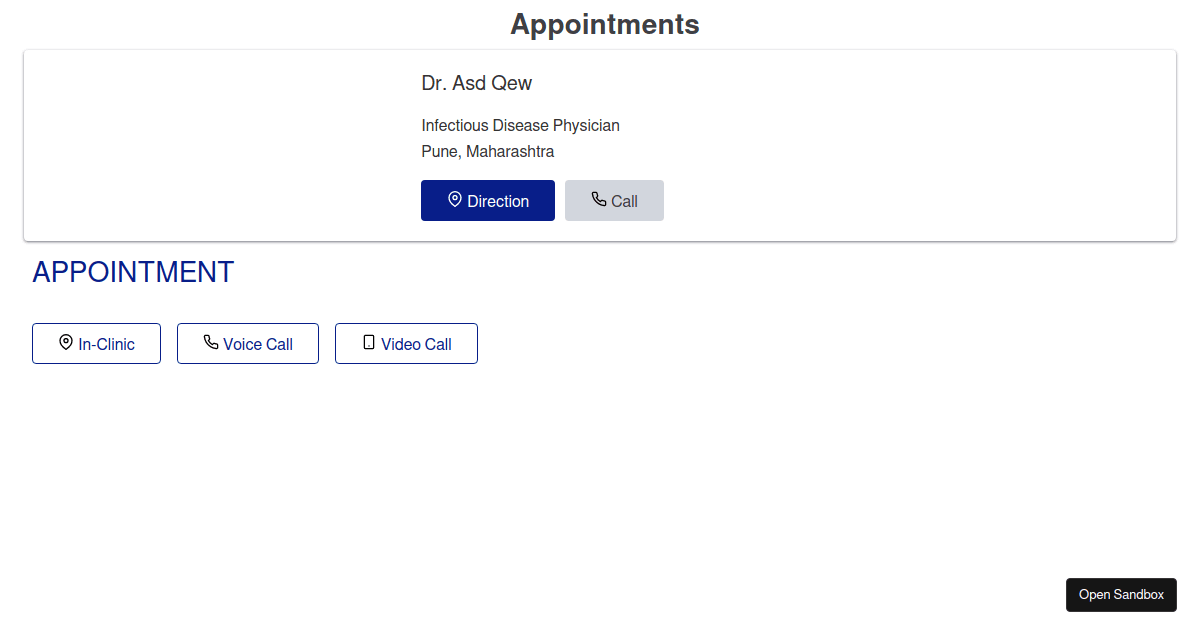 Appointment - Codesandbox