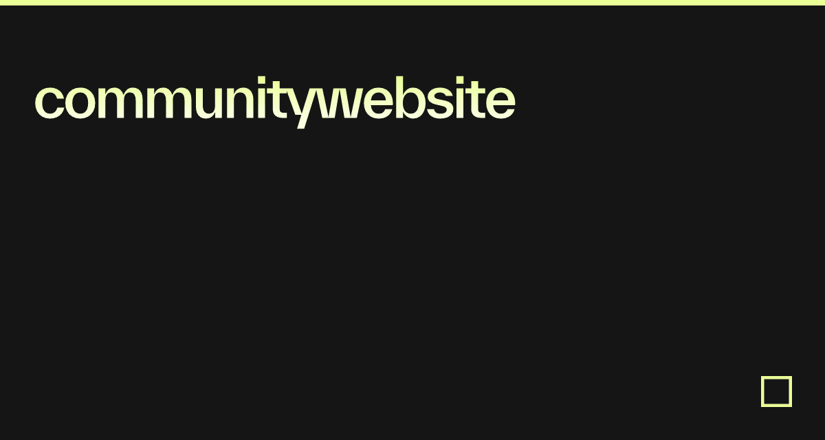 communitywebsite - Codesandbox