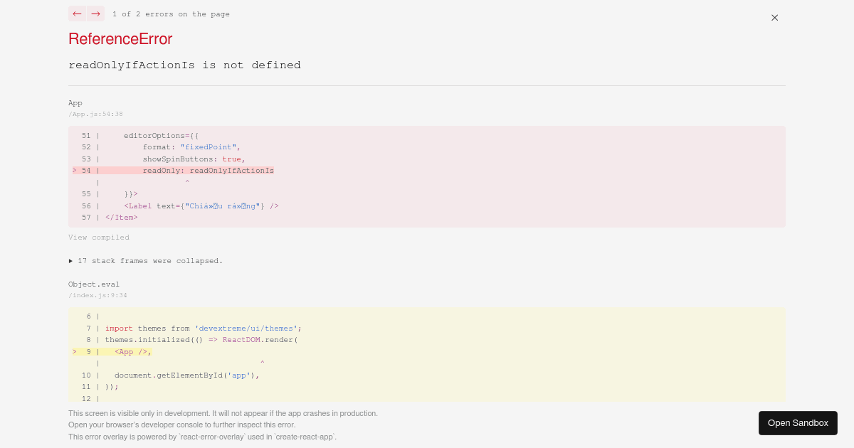Customize Item - DevExtreme Form - Codesandbox