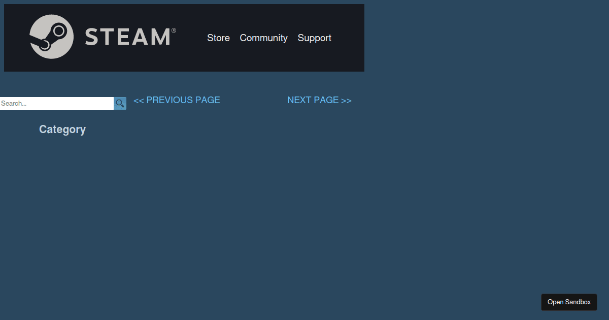 STEAM APP Codesandbox