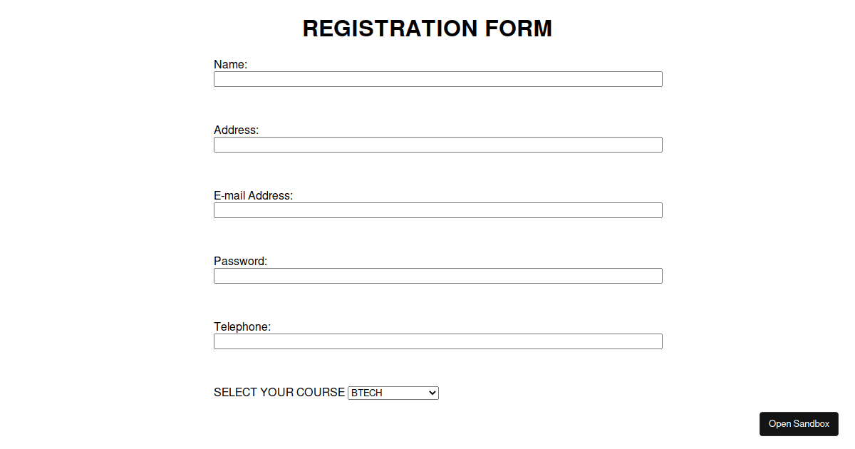 form-javascript-validation - Codesandbox