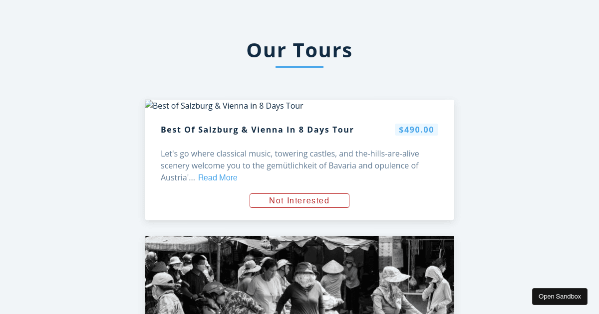 toursreact - Codesandbox