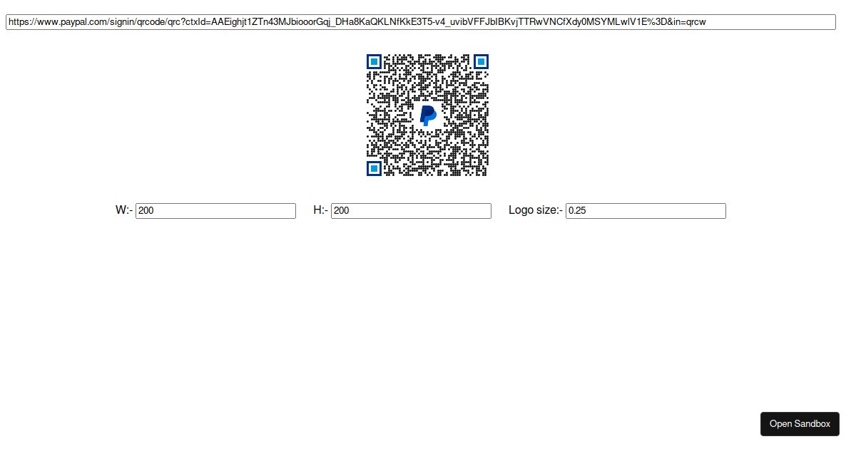 RegularQRCPattern Codesandbox