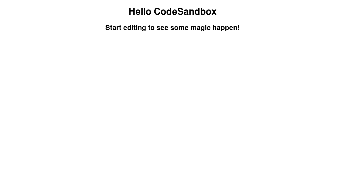 The live preview of React (create-react-app)