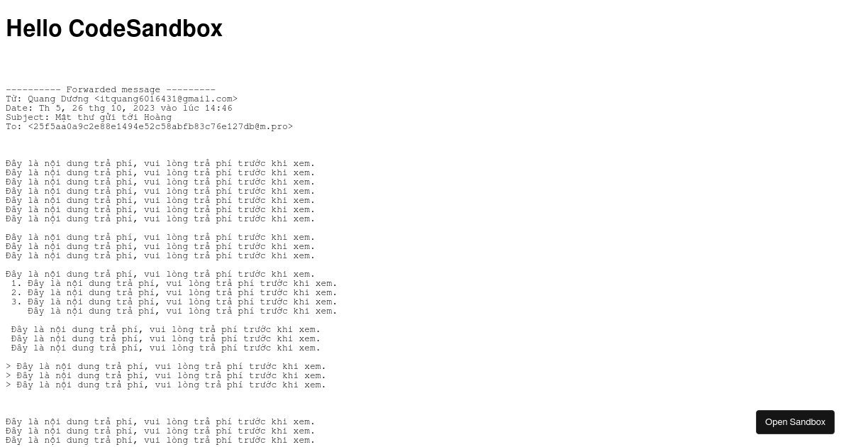 htmlToText (forked) - Codesandbox