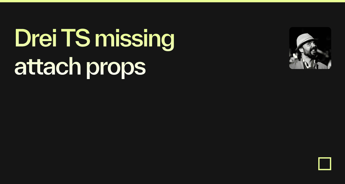 Drei TS missing attach props - Codesandbox
