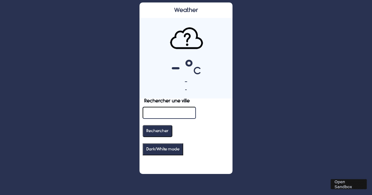 Weather (forked) - Codesandbox
