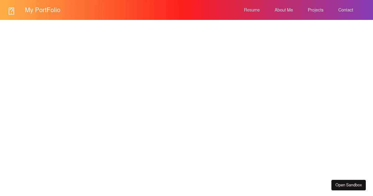myportfolio - Codesandbox