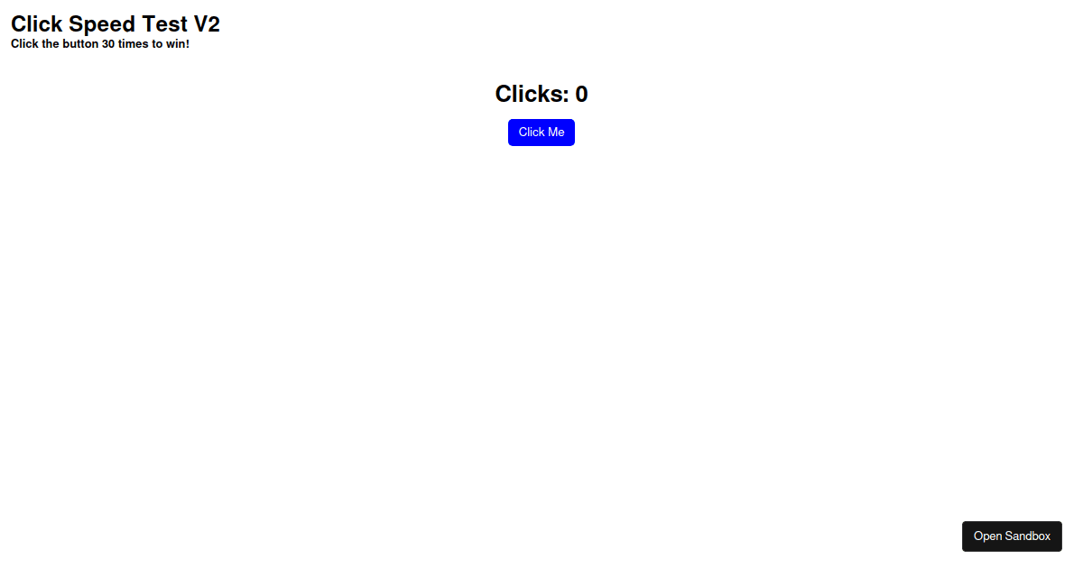 Click Speed Test V2 - Codesandbox
