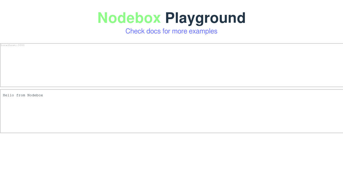 Nodebox Starter - Codesandbox
