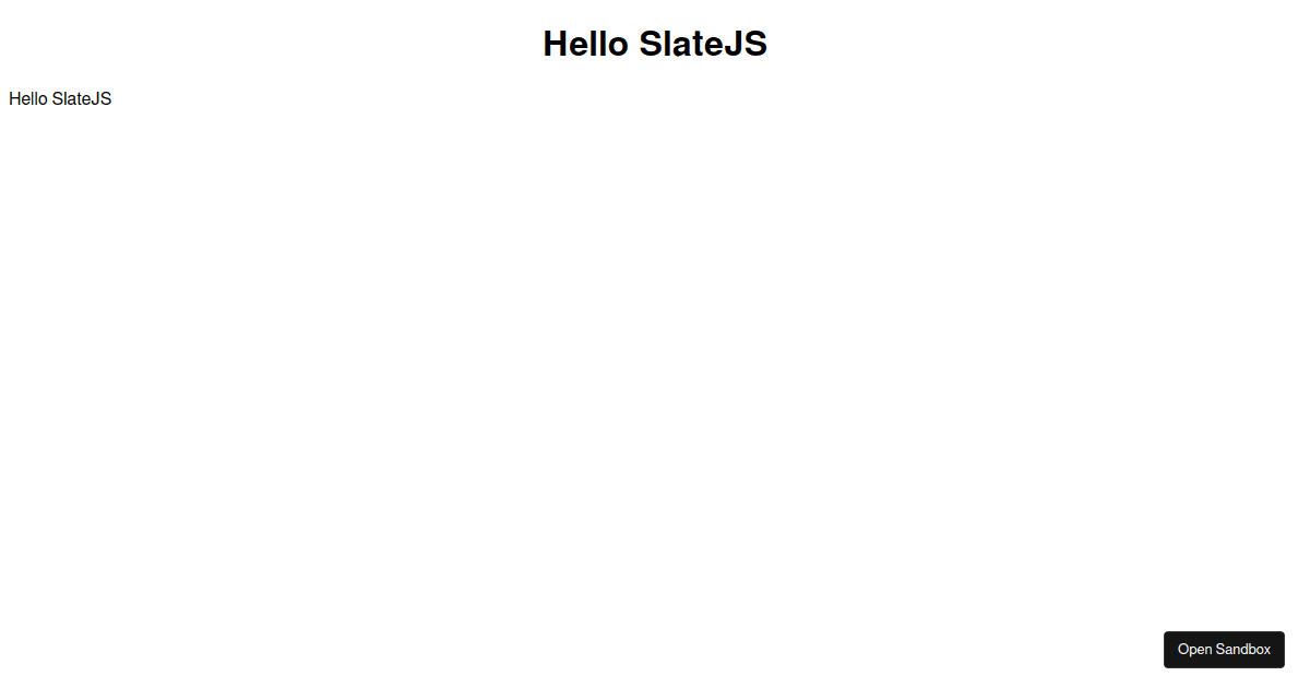 SlateJS streaming - Codesandbox