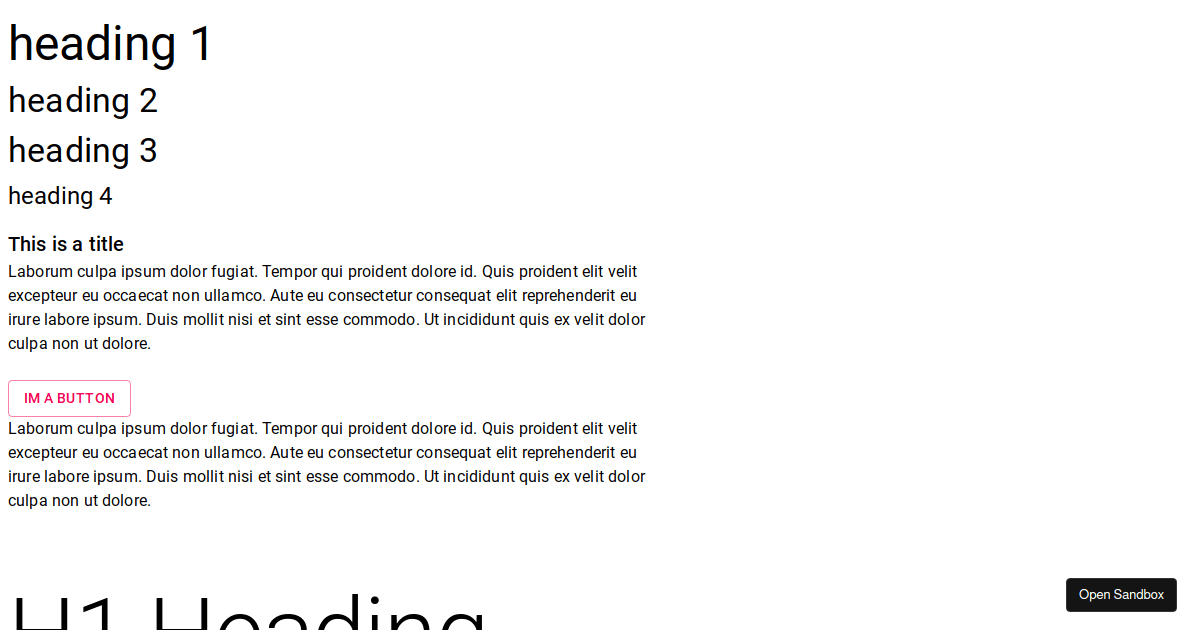 Material UI - Responsive Typography UPDATED - Codesandbox