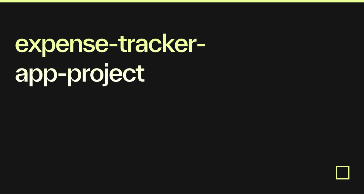 expense-tracker-app-project - Codesandbox