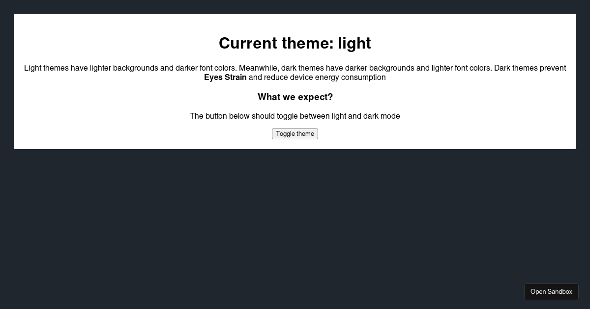 react - Codesandbox