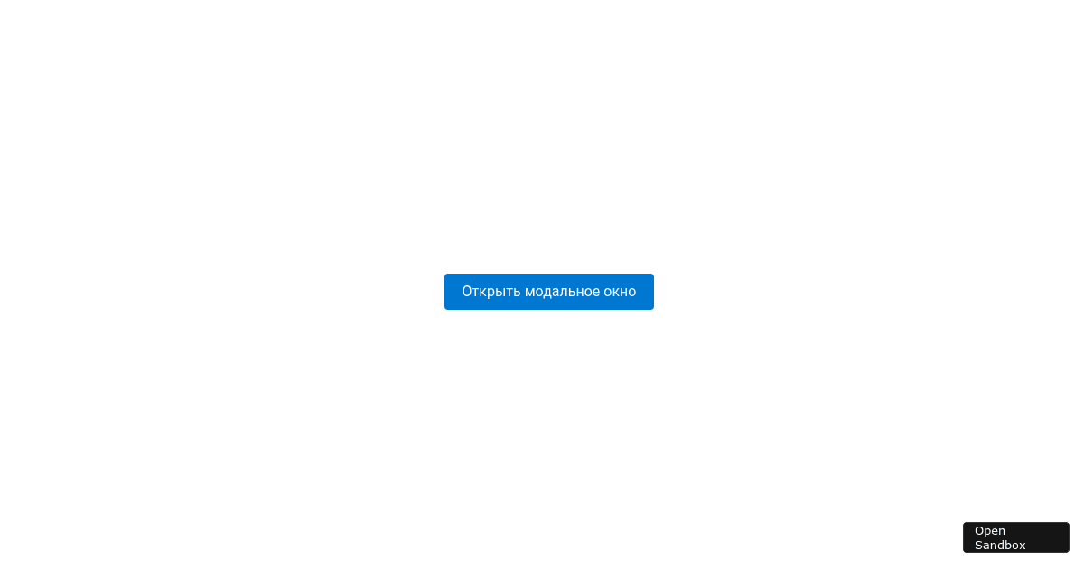 Modal - Codesandbox