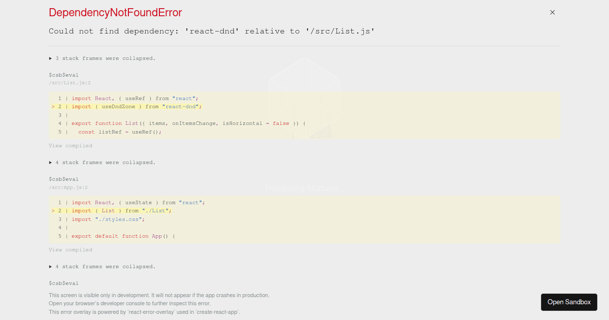 simple list (forked) - Codesandbox