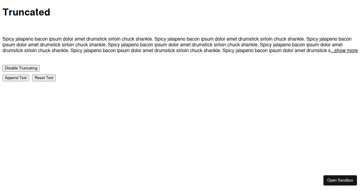 useclamptext example (forked) Codesandbox