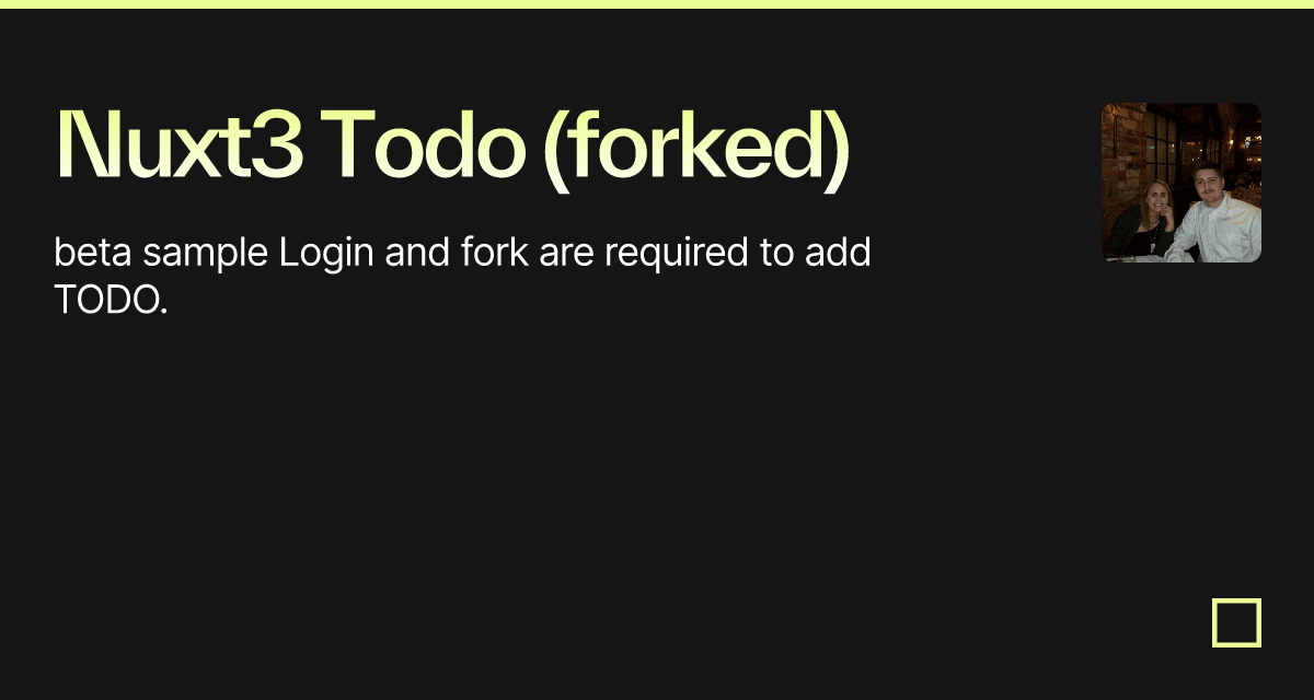 Nuxt3 Todo (forked) - Codesandbox
