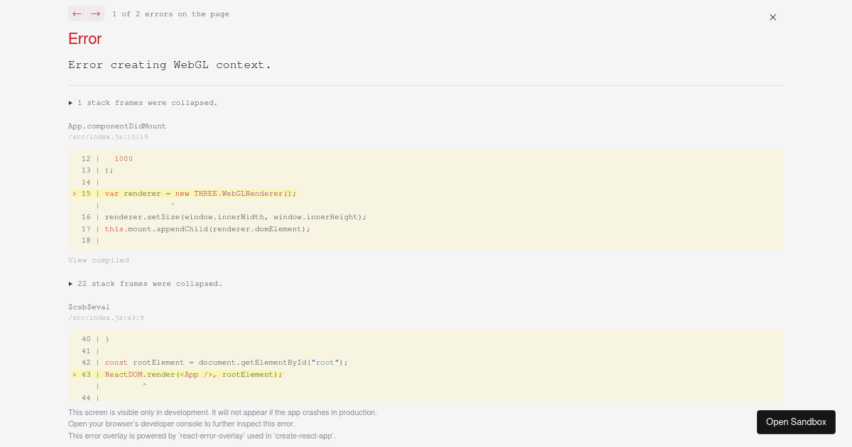pure-threejs-react-16-integration - Codesandbox