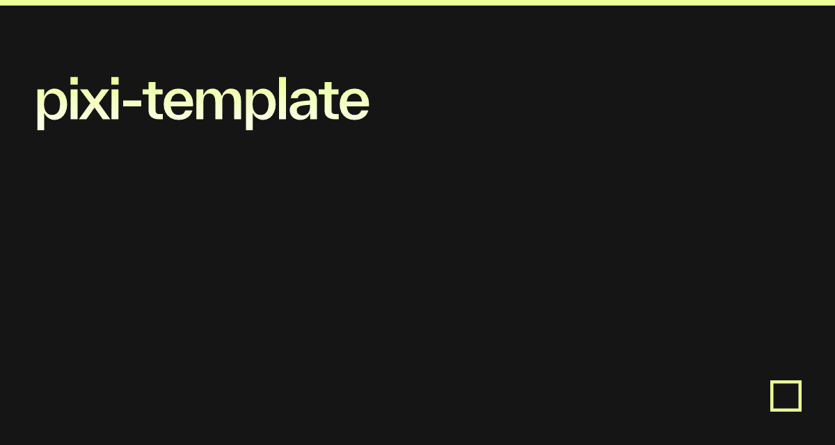 pixi-template - Codesandbox