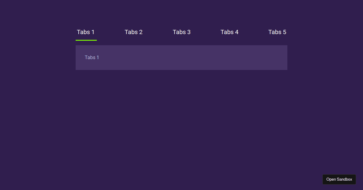 Tabs + indicator tabs React Hooks - Codesandbox