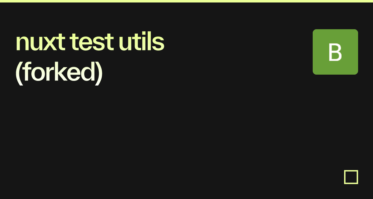 nuxt test utils (forked) - Codesandbox