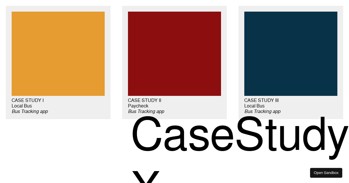 Cards component - Codesandbox