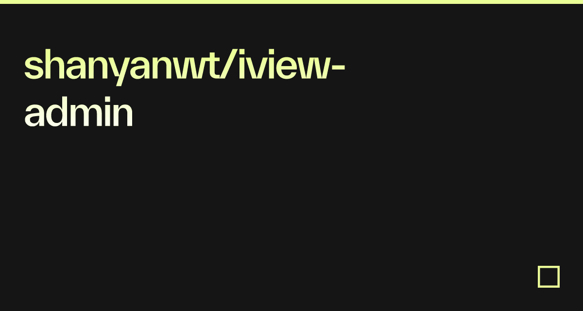 shanyanwt/iview-admin - Codesandbox