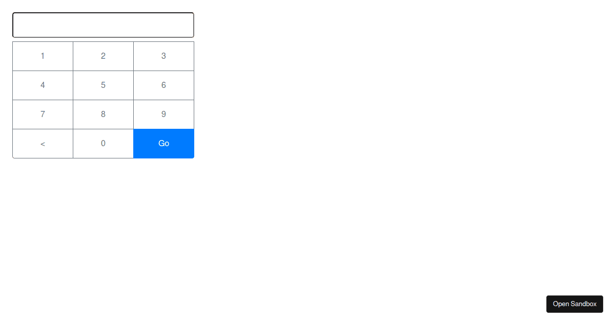 bootstrapkeypad Codesandbox