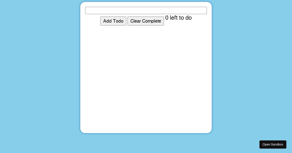 TODO App - Codesandbox