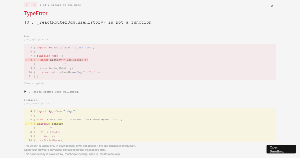 recent search (forked) - Codesandbox