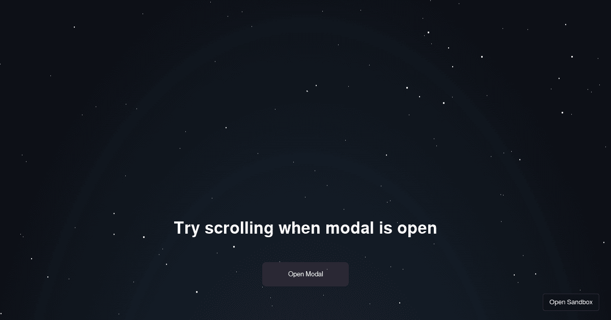 useModal - Codesandbox