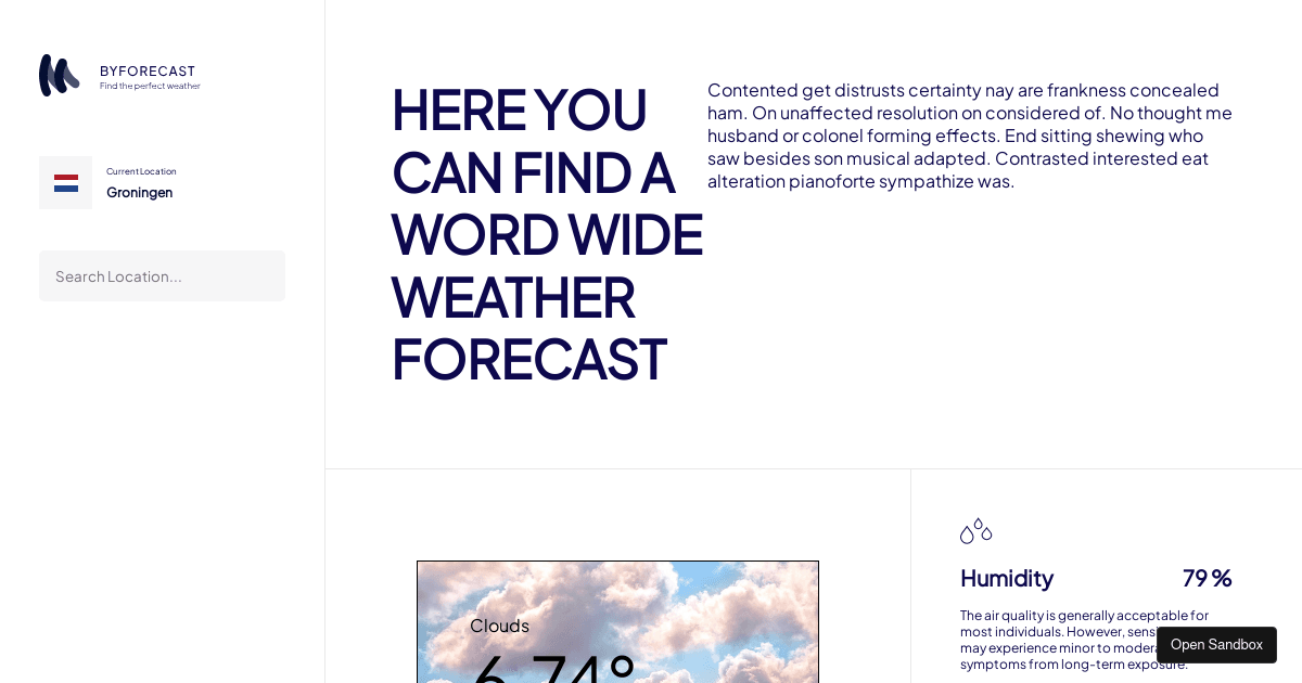 Weather App - Codesandbox