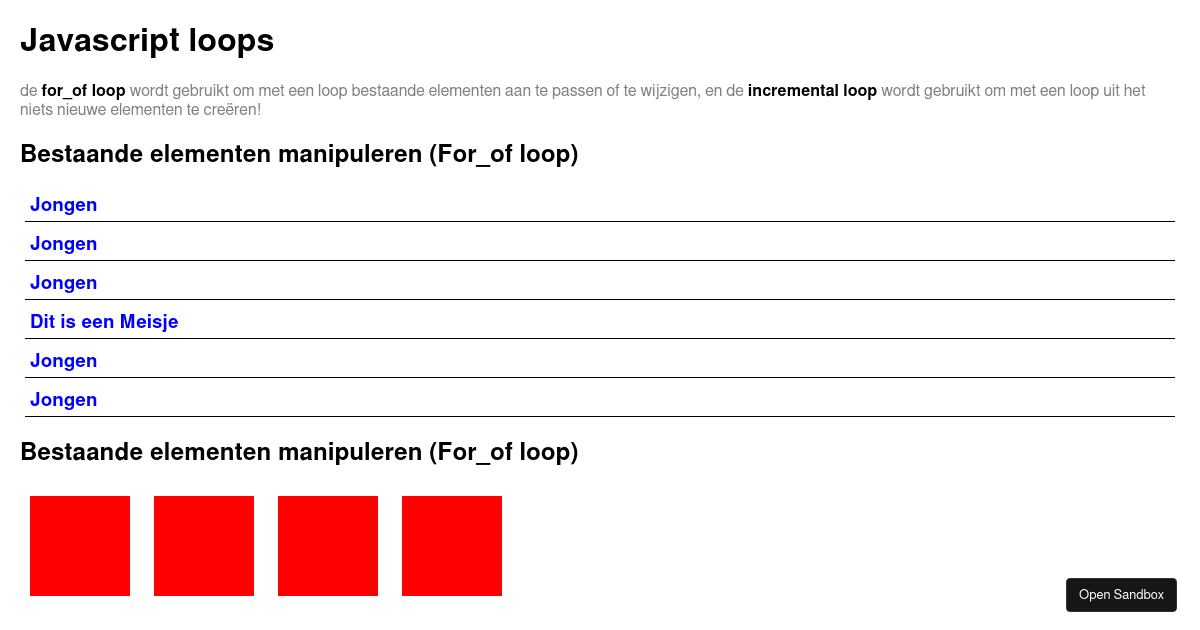 davidvandenbor/javascript-loops - Codesandbox