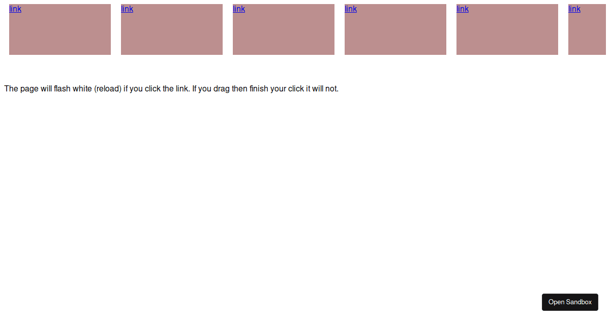 useDragScroll - links (forked) - Codesandbox