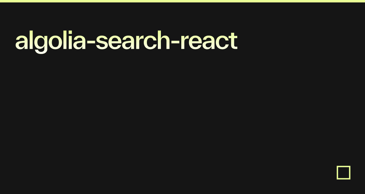 Algolia-search-react - Codesandbox