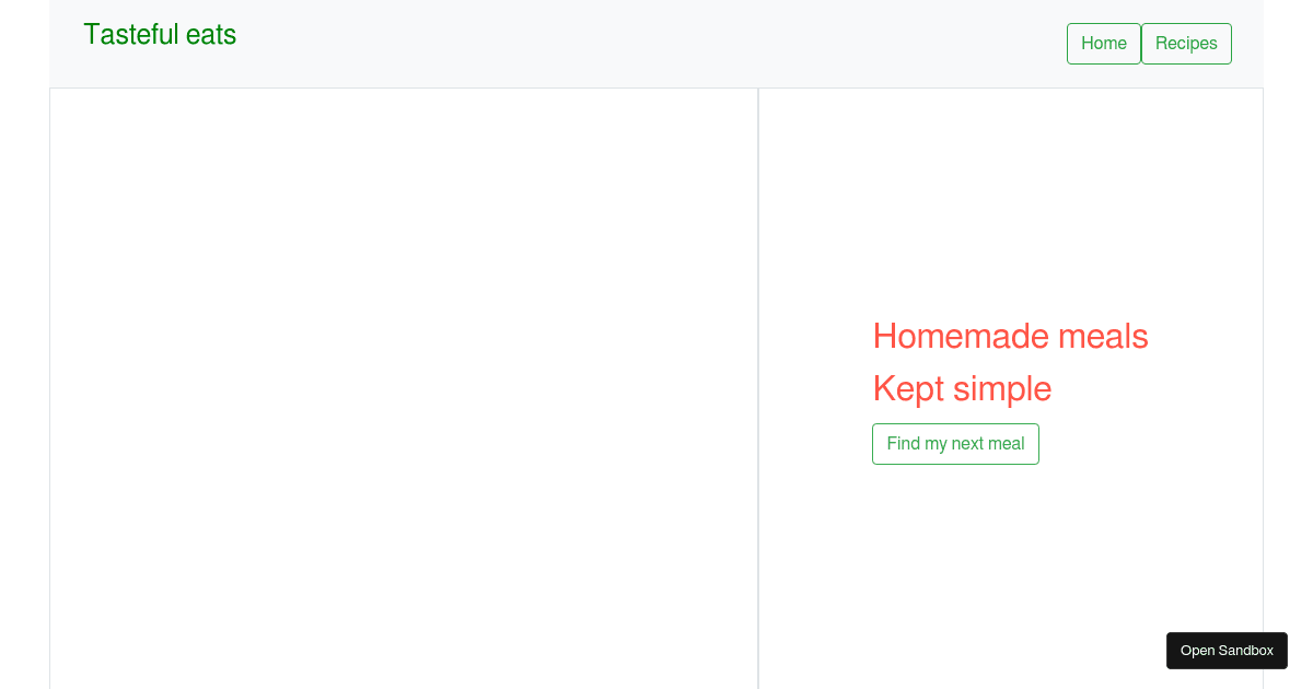 Recipe app - Codesandbox