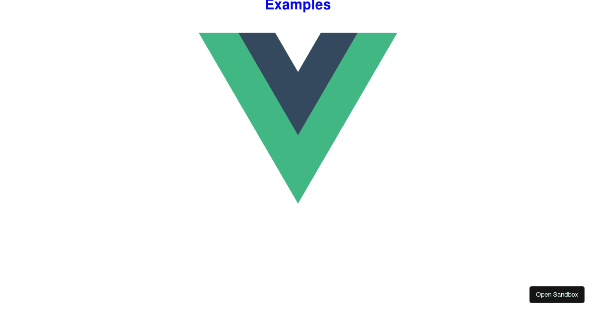 Vue examples - Codesandbox