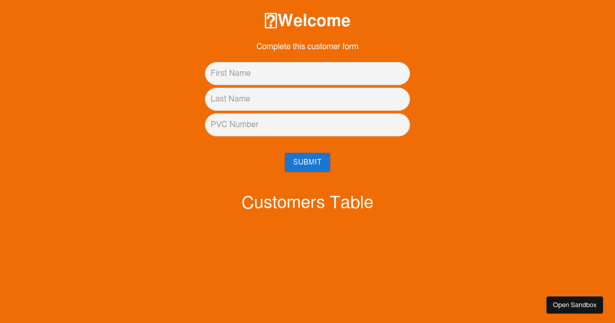 customer-form - Codesandbox