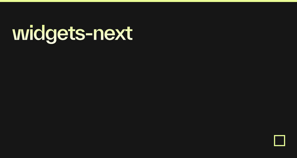 widgets-next - Codesandbox