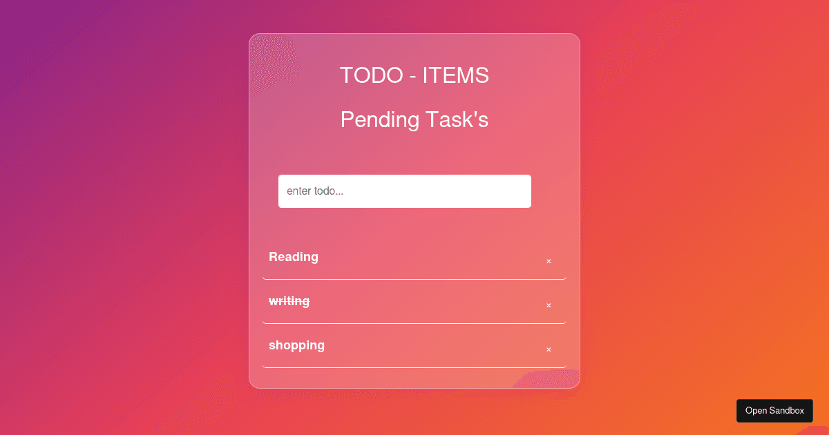 react - Codesandbox