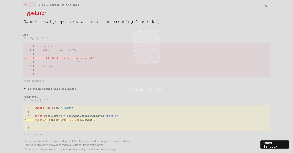 react - Codesandbox