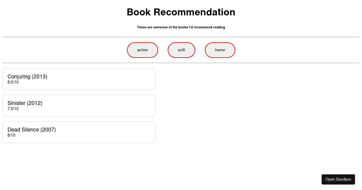 book-recommendation - Codesandbox