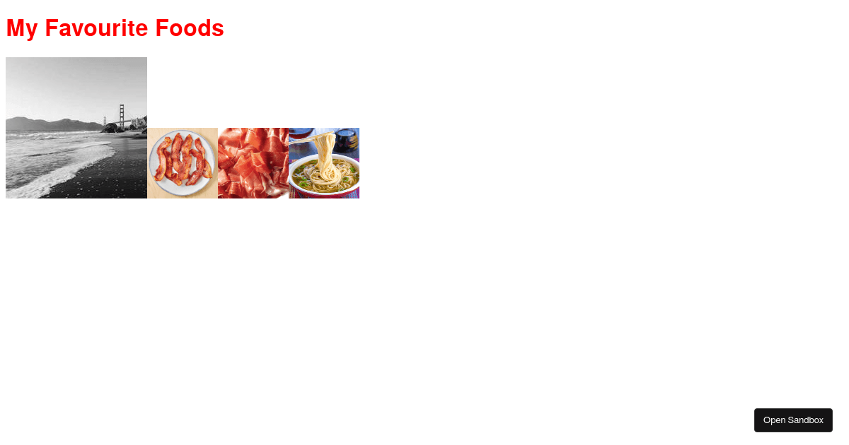 JSX Attributes and Styling Completed (forked) - Codesandbox
